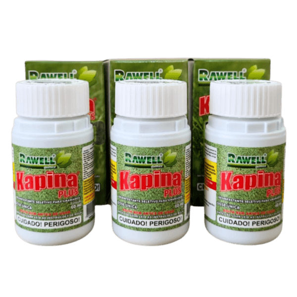 Kit Kapina Plus 60ml 3 UN Elimina Tiririca e Folhas Largas